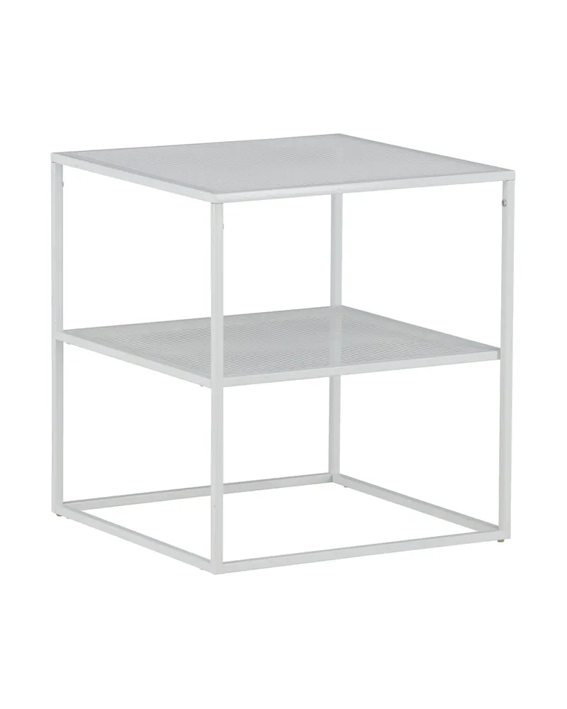 Netz quadratischer Couchtisch in 55 × 55 cm, Weiß, Ansicht 9