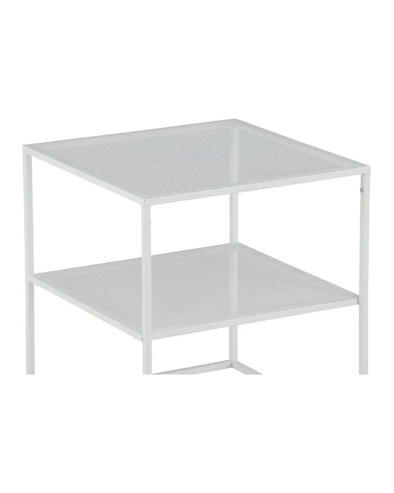 Netz quadratischer Couchtisch in 55 × 55 cm, Weiß, Ansicht 13