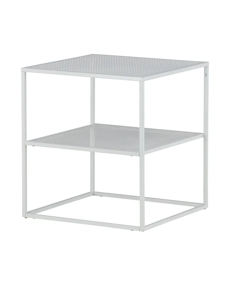 Netz quadratischer Couchtisch in 55 × 55 cm, Weiß, Ansicht 2