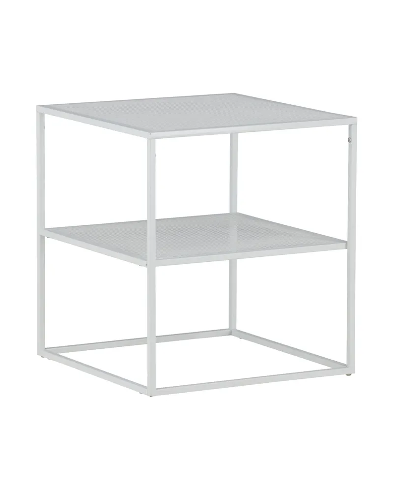 Netz quadratischer Couchtisch in 55 × 55 cm, Weiß, Ansicht 3