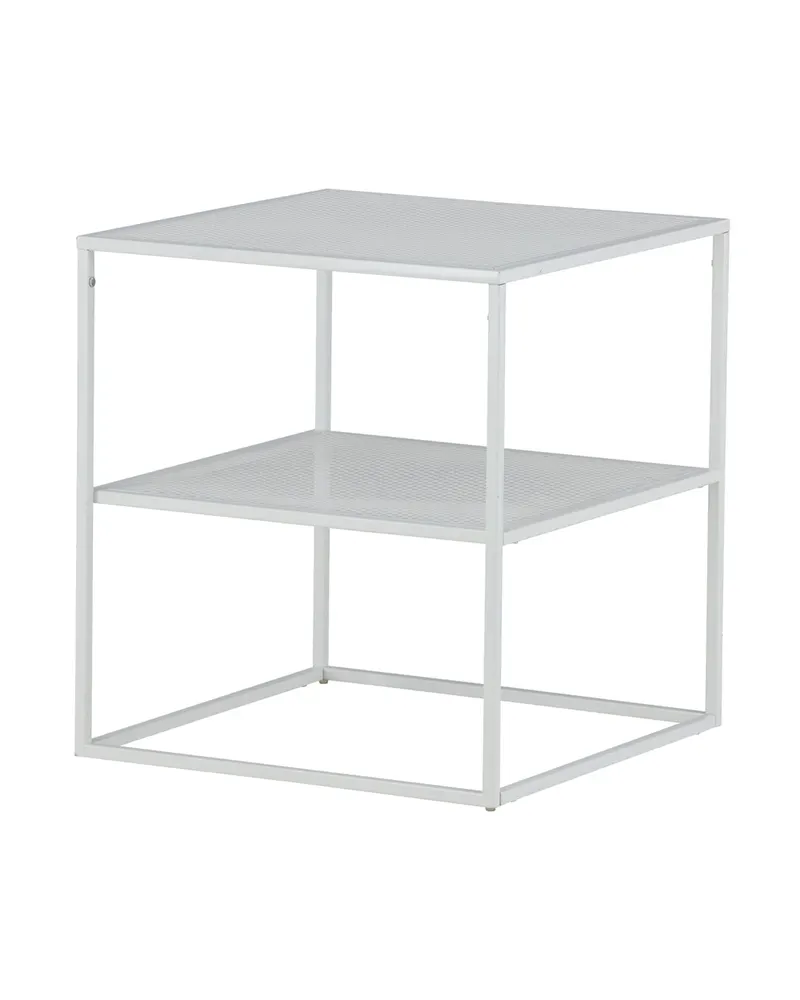 Netz quadratischer Couchtisch in 55 × 55 cm, Weiß, Ansicht 5