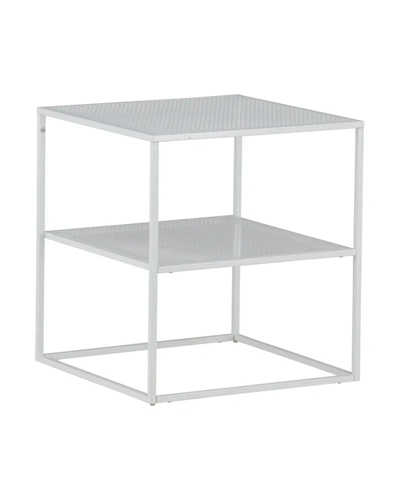 Netz quadratischer Couchtisch in 55 × 55 cm, Weiß, Ansicht 6