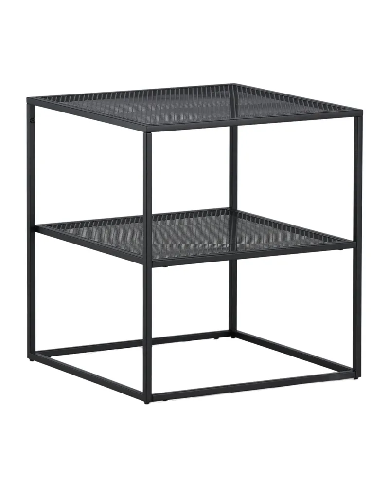 Netz quadratischer Couchtisch in 55 × 55 cm, Schwarz, Ansicht 9