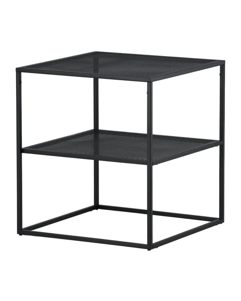 Netz quadratischer Couchtisch in 55 × 55 cm, Schwarz, Ansicht 2