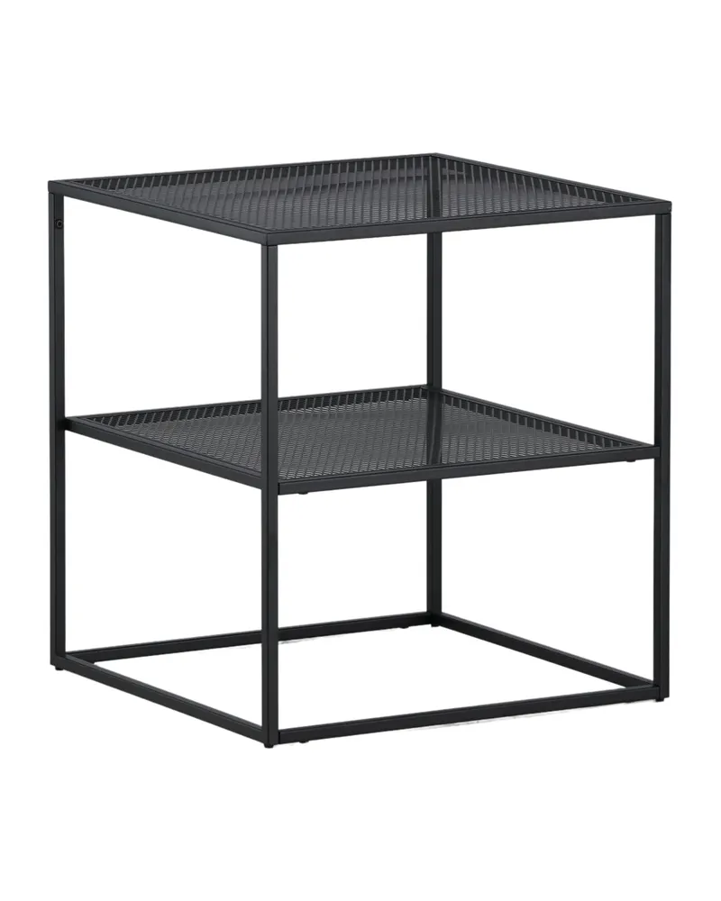 Netz quadratischer Couchtisch in 55 × 55 cm, Schwarz, Ansicht 3