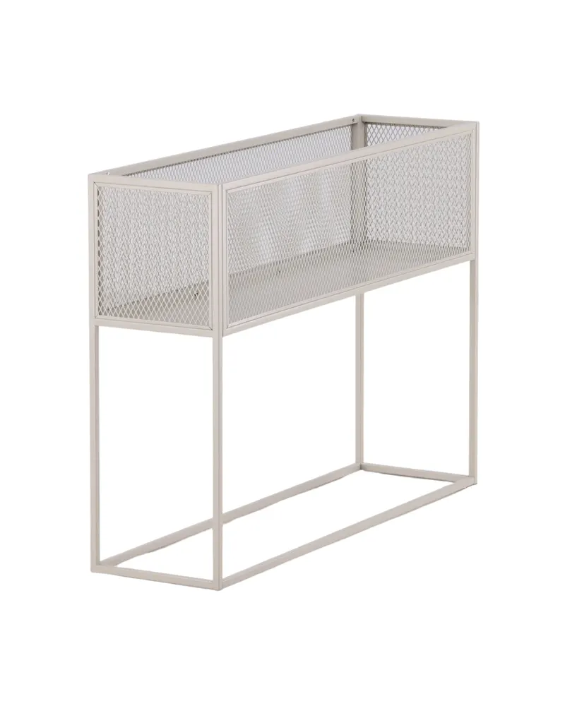 Netz Regal mit Gitterablage auf schlanken Beinen in Beige mit Blumenmuster, Gestell Beige, Ansicht 11