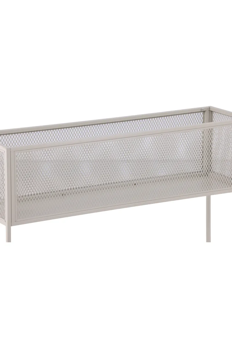 Netz Regal mit Gitterablage auf schlanken Beinen in Beige mit Blumenmuster, Gestell Beige, Ansicht 13