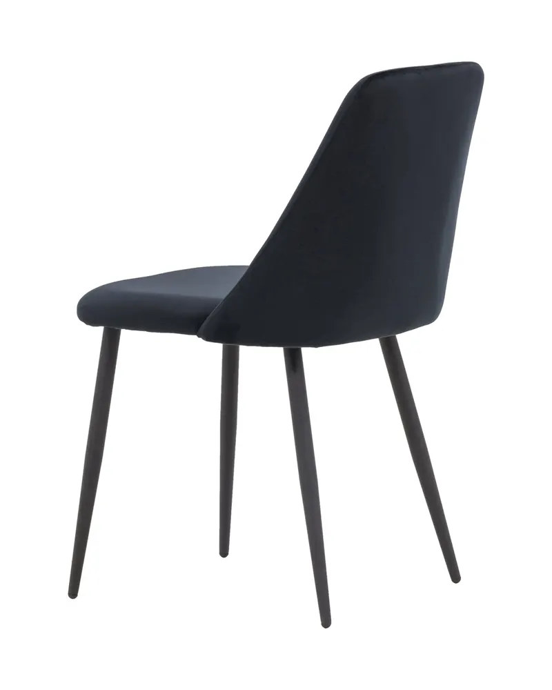 Night gepolsterter Esszimmerstuhl in Schwarz, Polyester-Samt, Ansicht 11