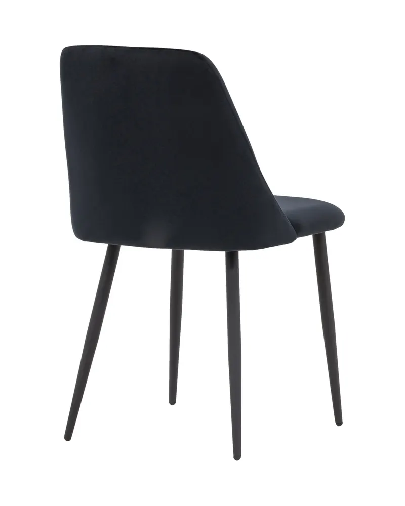 Night gepolsterter Esszimmerstuhl in Schwarz, Polyester-Samt, Ansicht 12