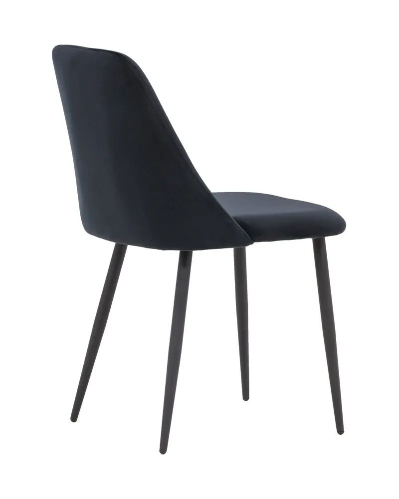 Night gepolsterter Esszimmerstuhl in Schwarz, Polyester-Samt, Ansicht 13
