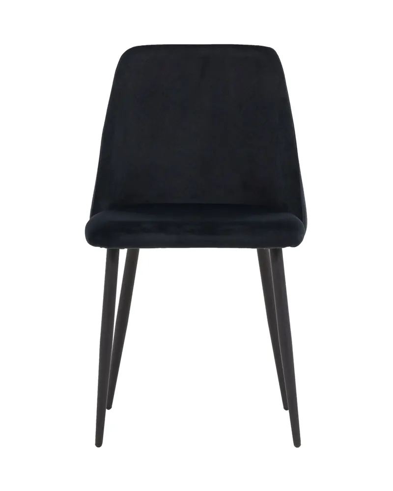 Night gepolsterter Esszimmerstuhl in Schwarz, Polyester-Samt, Ansicht 6