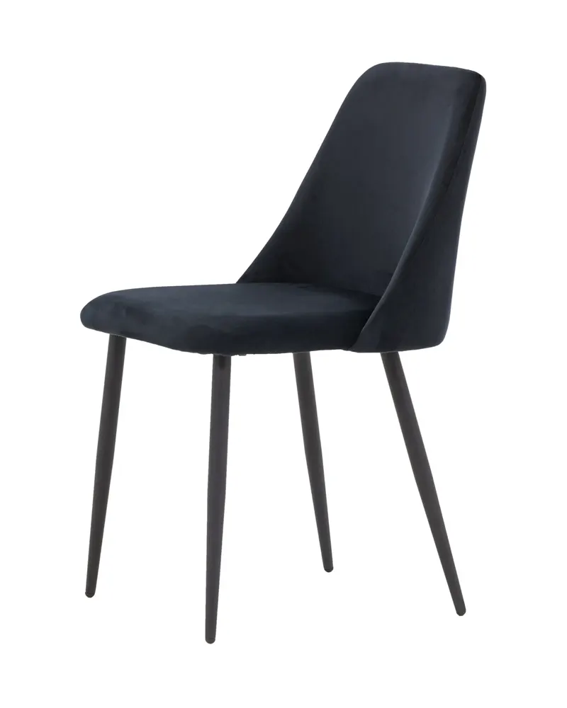 Night gepolsterter Esszimmerstuhl in Schwarz, Polyester-Samt, Ansicht 7