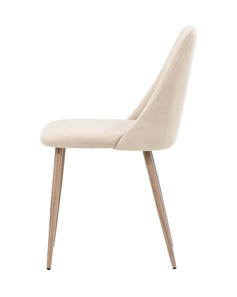 Night gepolsterter Esszimmerstuhl in Beige, Gestell Walnuss, Polyester-Samt, Ansicht 10