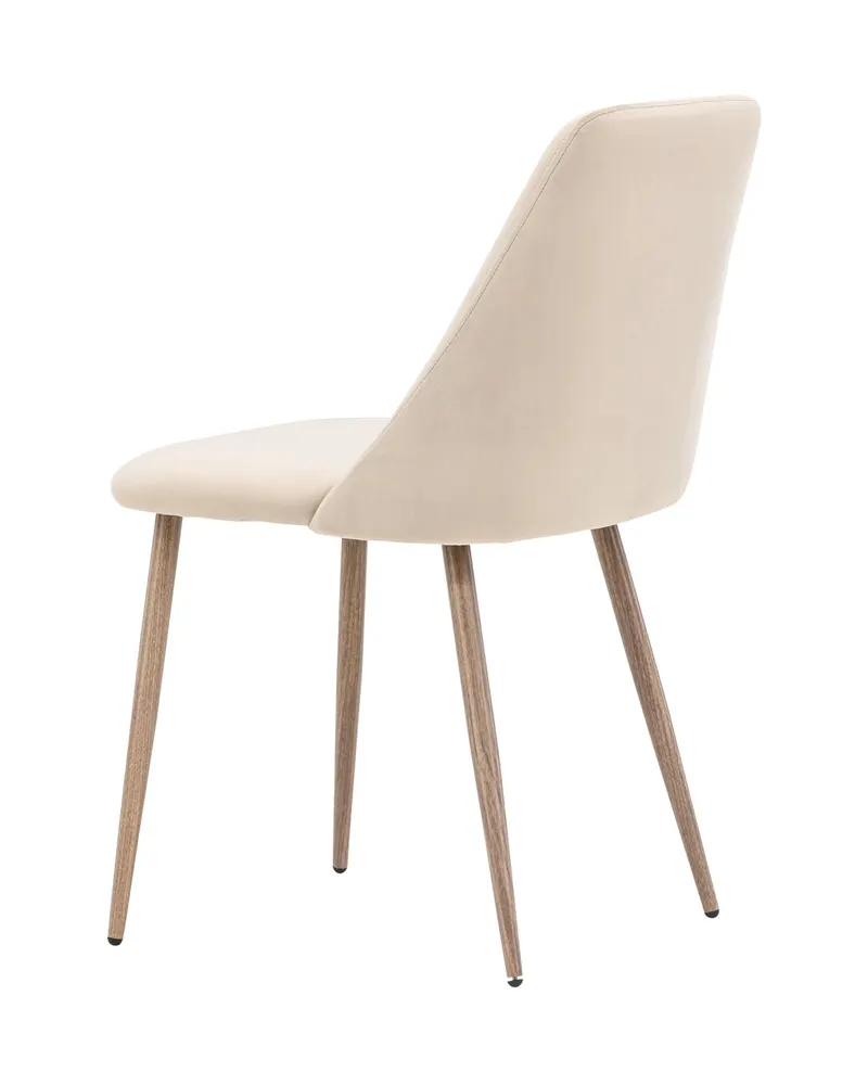 Night gepolsterter Esszimmerstuhl in Beige, Gestell Walnuss, Polyester-Samt, Ansicht 11