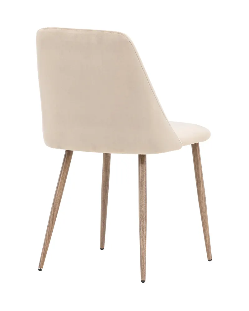 Night gepolsterter Esszimmerstuhl in Beige, Gestell Walnuss, Polyester-Samt, Ansicht 12