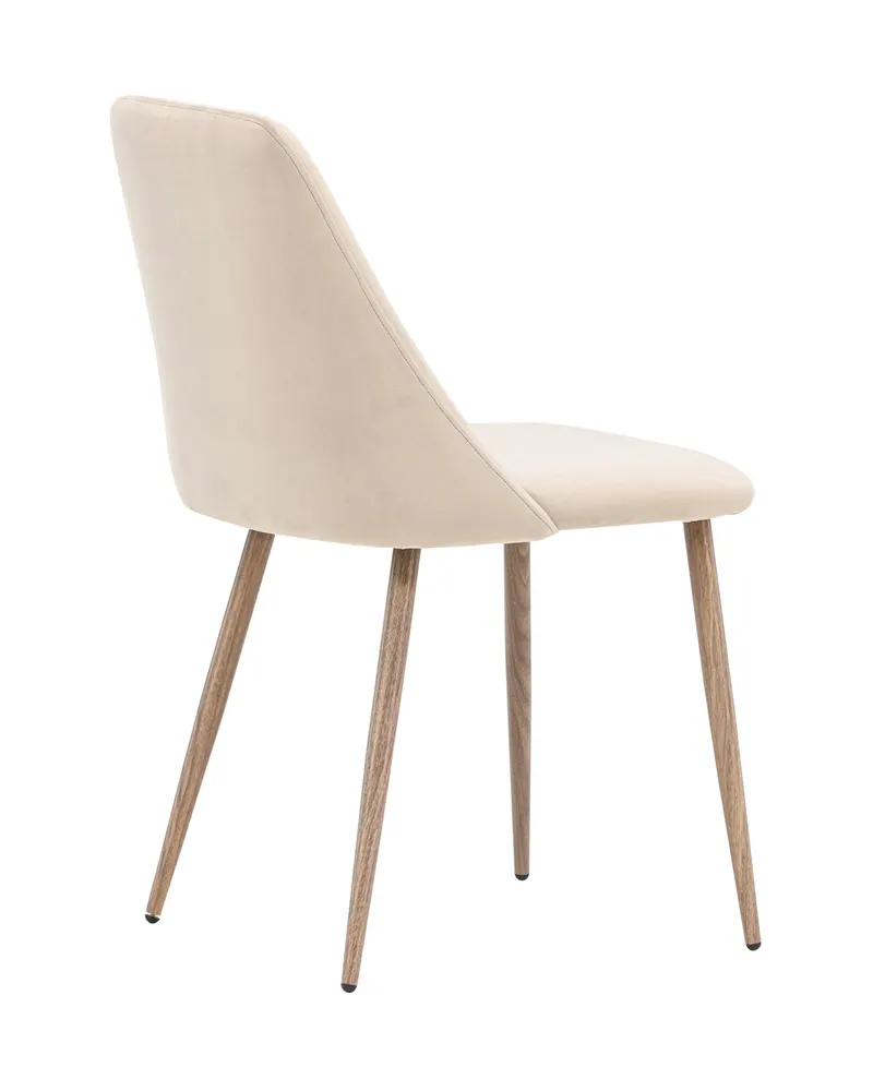 Night gepolsterter Esszimmerstuhl in Beige, Gestell Walnuss, Polyester-Samt, Ansicht 13