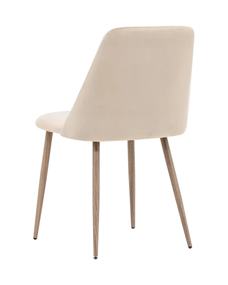 Night gepolsterter Esszimmerstuhl in Beige, Gestell Walnuss, Polyester-Samt, Ansicht 8