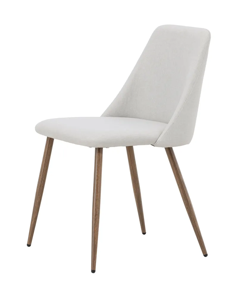 Night gepolsterter Esszimmerstuhl in Beige, Gestell Mokka, Polyester in Leinenoptik, Ansicht 7