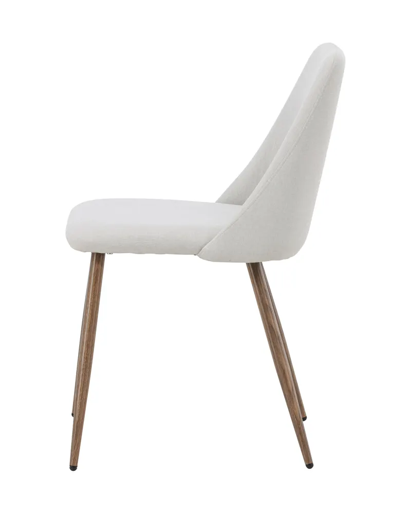 Night gepolsterter Esszimmerstuhl in Beige, Gestell Mokka, Polyester in Leinenoptik, Ansicht 8