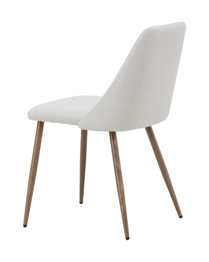 Night gepolsterter Esszimmerstuhl in Beige, Gestell Mokka, Polyester in Leinenoptik, Ansicht 9