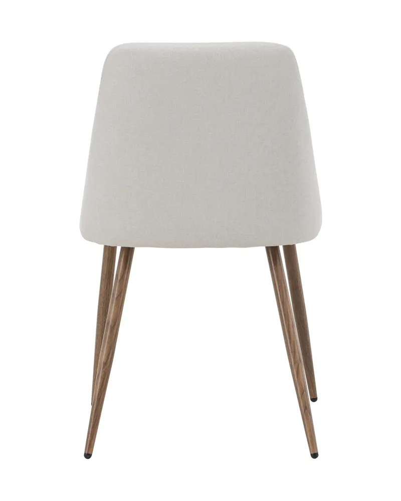Night gepolsterter Esszimmerstuhl in Beige, Gestell Mokka, Polyester in Leinenoptik, Ansicht 10
