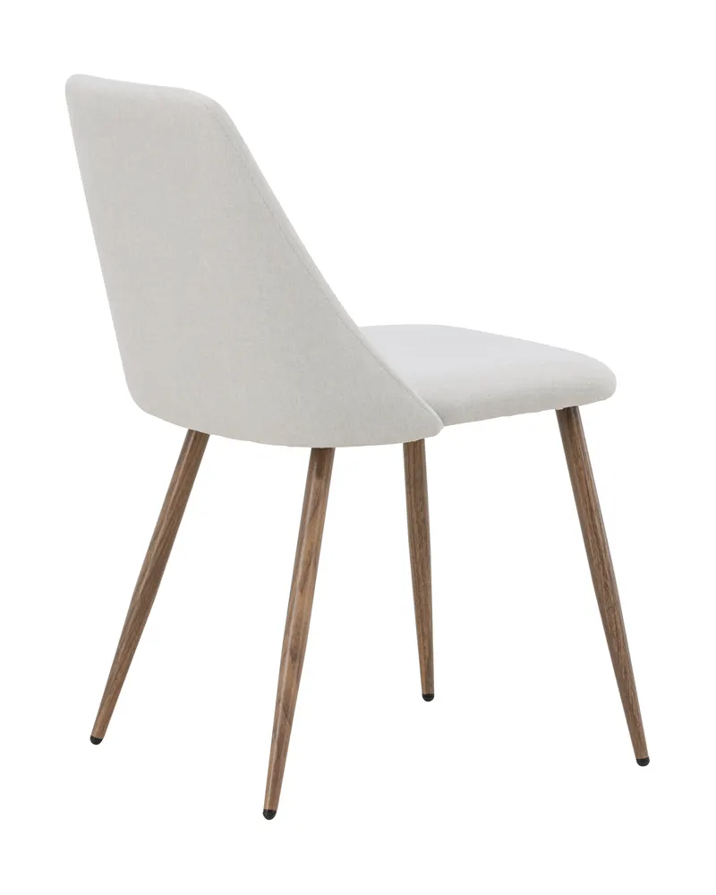 Night gepolsterter Esszimmerstuhl in Beige, Gestell Mokka, Polyester in Leinenoptik, Ansicht 12