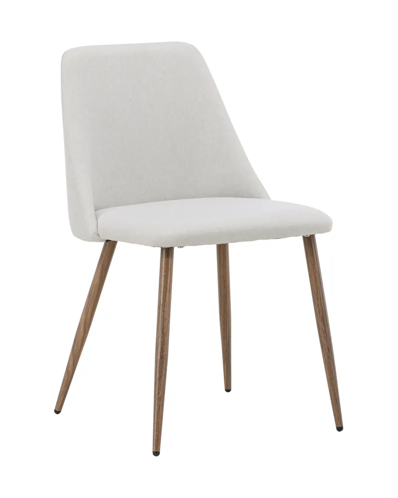 Night gepolsterter Esszimmerstuhl in Beige, Gestell Mokka, Polyester in Leinenoptik, Ansicht 13