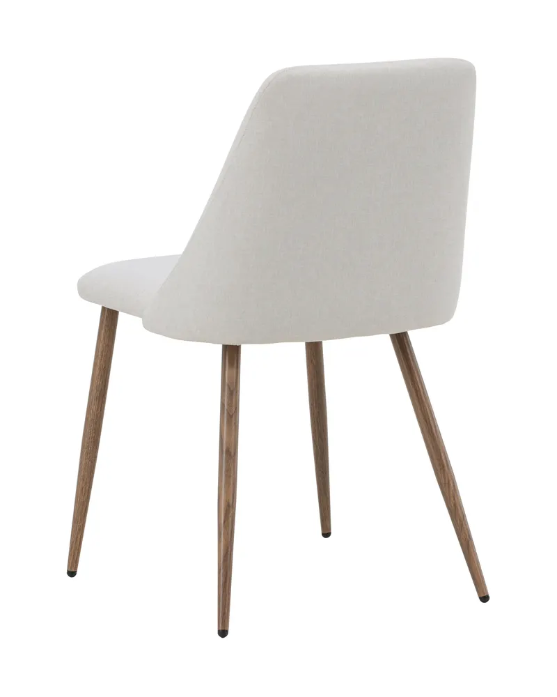 Night gepolsterter Esszimmerstuhl in Beige, Gestell Mokka, Polyester in Leinenoptik, Ansicht 6