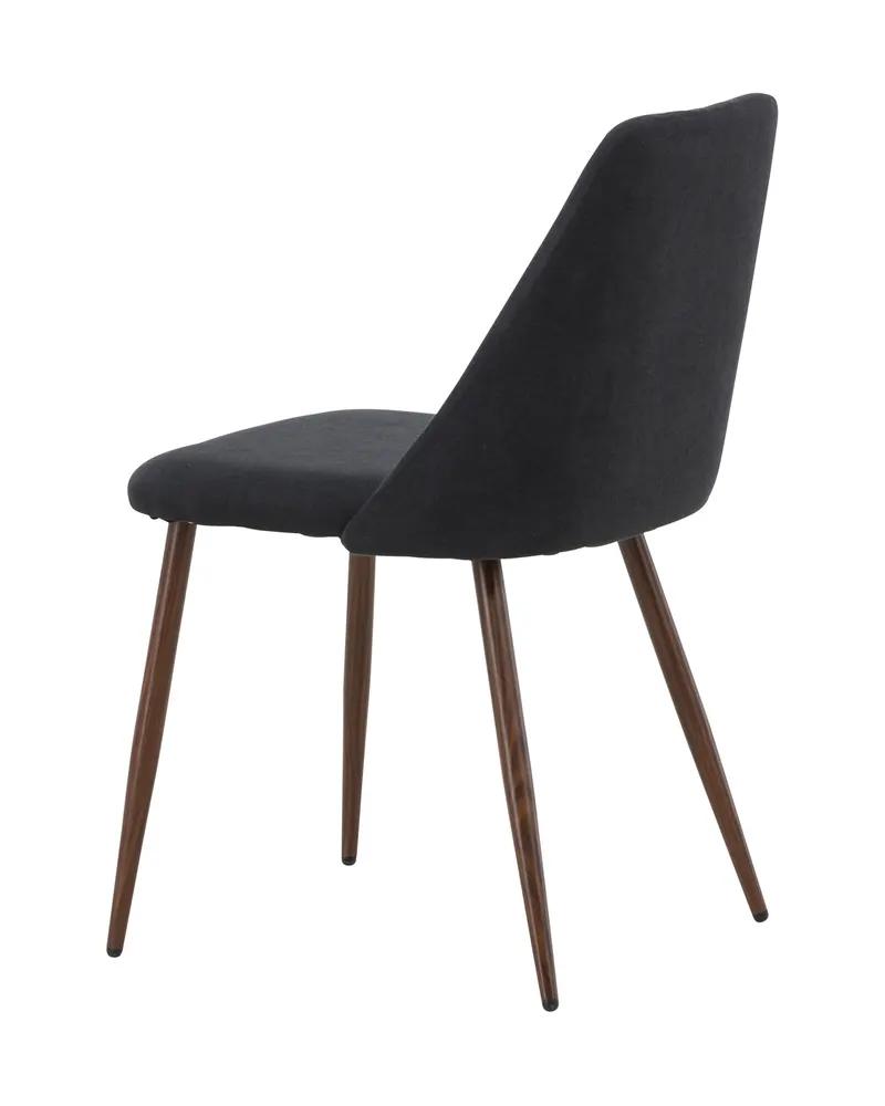 Night gepolsterter Esszimmerstuhl in Schwarz, Gestell Mokka, Polyester in Leinenoptik, Ansicht 10
