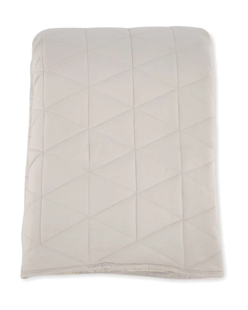 Nilla Wende-Tagesdecke mit Steppseite und Sherpa-Seite, Altrosa