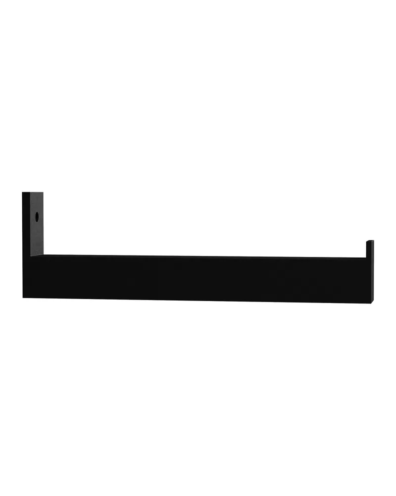 Nimes Garderobenhaken, Hakenleiste und Kleiderbügel in 21 × 11 × 3 cm, Schwarz, Ansicht 2