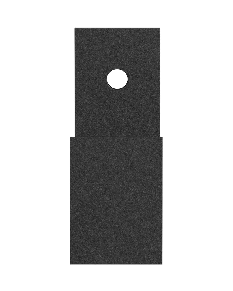 Nimes Garderobenhaken, Hakenleiste und Kleiderbügel in 6 × 8 × 3 cm, Schwarz, Ansicht 2