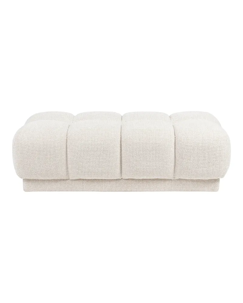 Noah Pouf in Beige blockweave