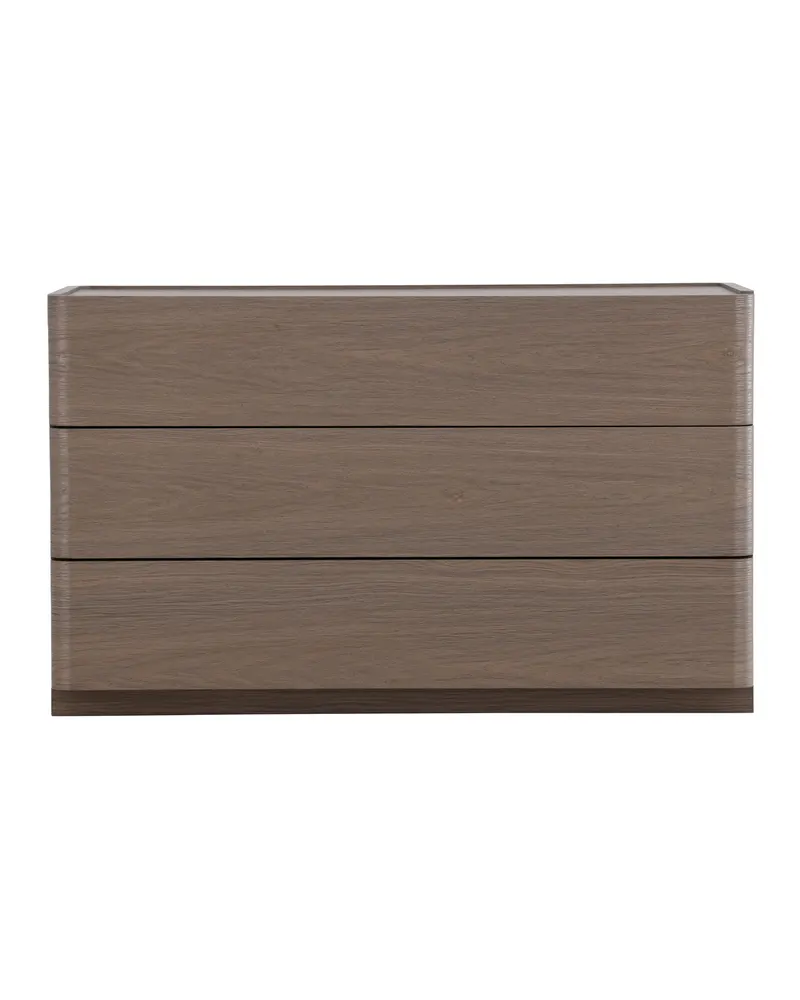 Noble Kommode mit gerundeten Seitenkanten in 48 × 60 × 100 cm, Mokka, Ansicht 1