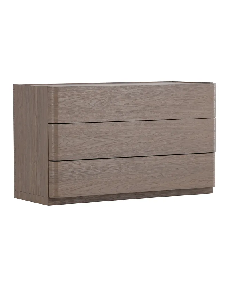 Noble Kommode mit gerundeten Seitenkanten in 48 × 60 × 100 cm, Mokka, Ansicht 2
