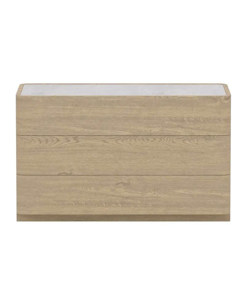 Noble Kommode mit gerundeten Seitenkanten in 100 × 48 × 60 cm, Natur, Ansicht 1