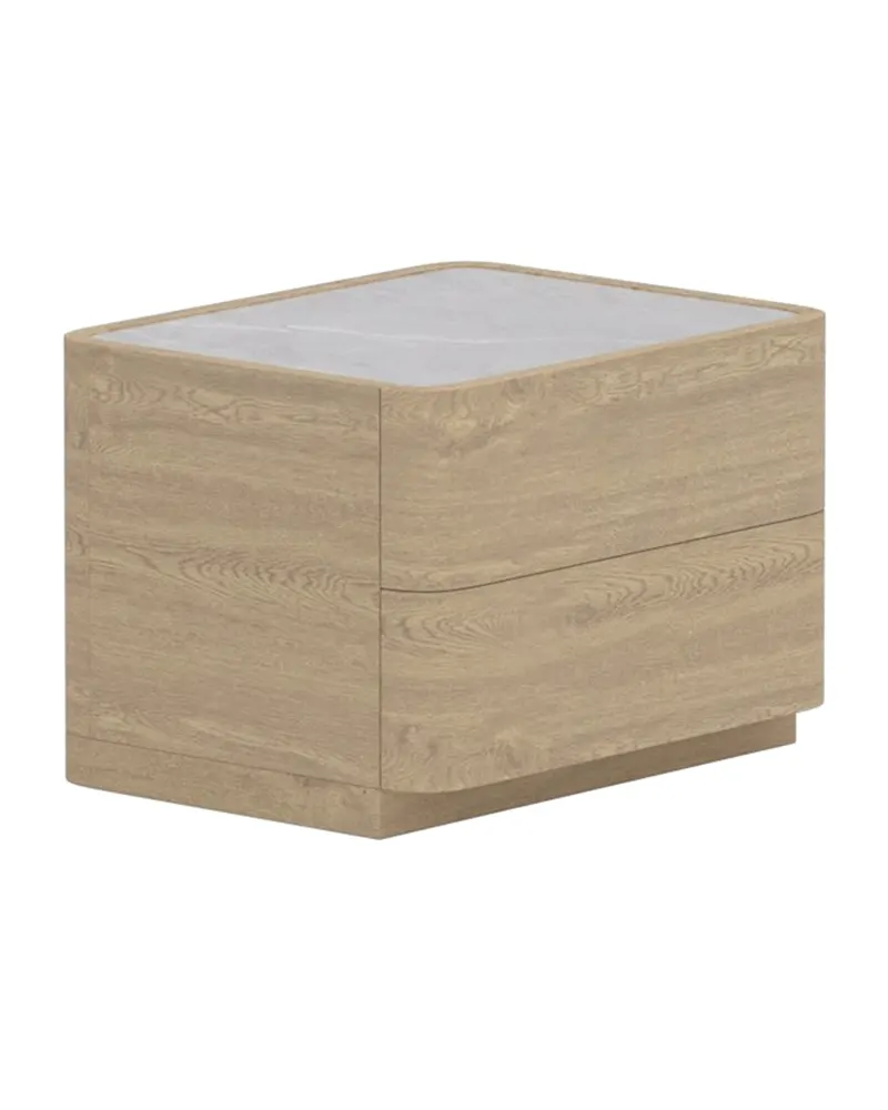 Noble Kommode mit gerundeten Seitenkanten in 50 × 40 × 35 cm, Natur, Ansicht 3