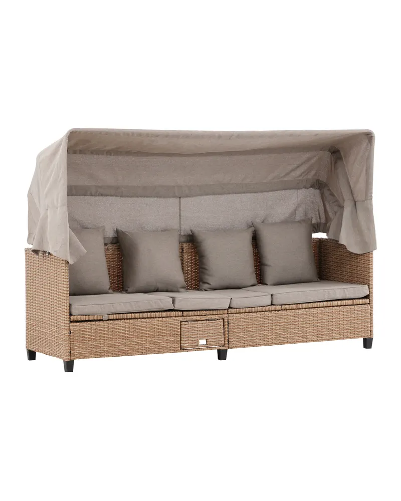 Nopy Sonnenliege mit Sonnendach in Beige, Ansicht 12