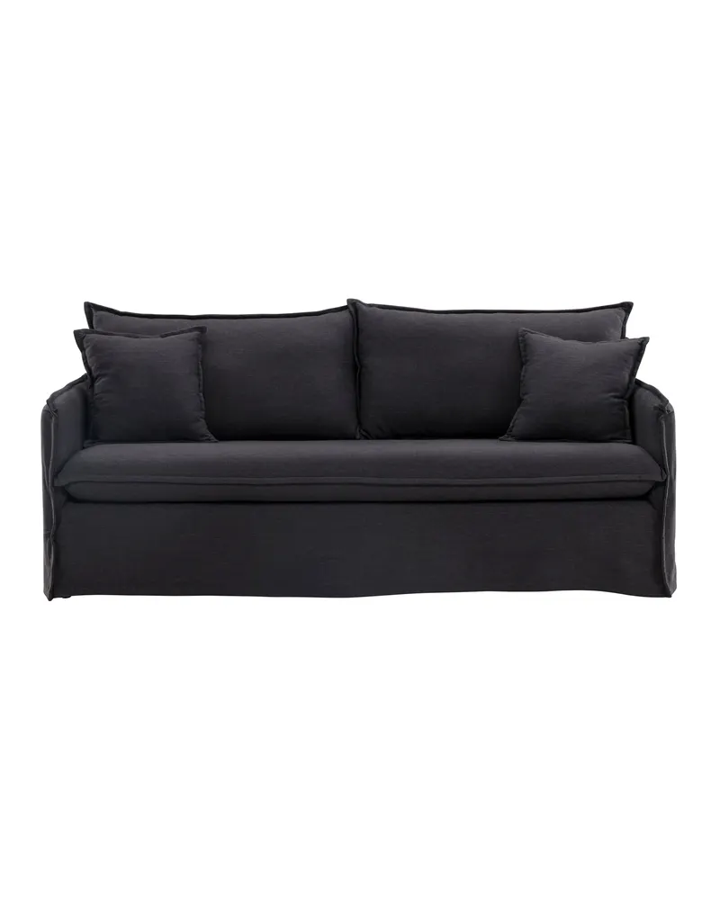 Nova 3-Sitzer-Sofa mit abnehmbarem Bezug in Schwarz, Ansicht 1