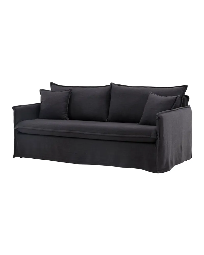 Nova 3-Sitzer-Sofa mit abnehmbarem Bezug in Schwarz, Ansicht 6
