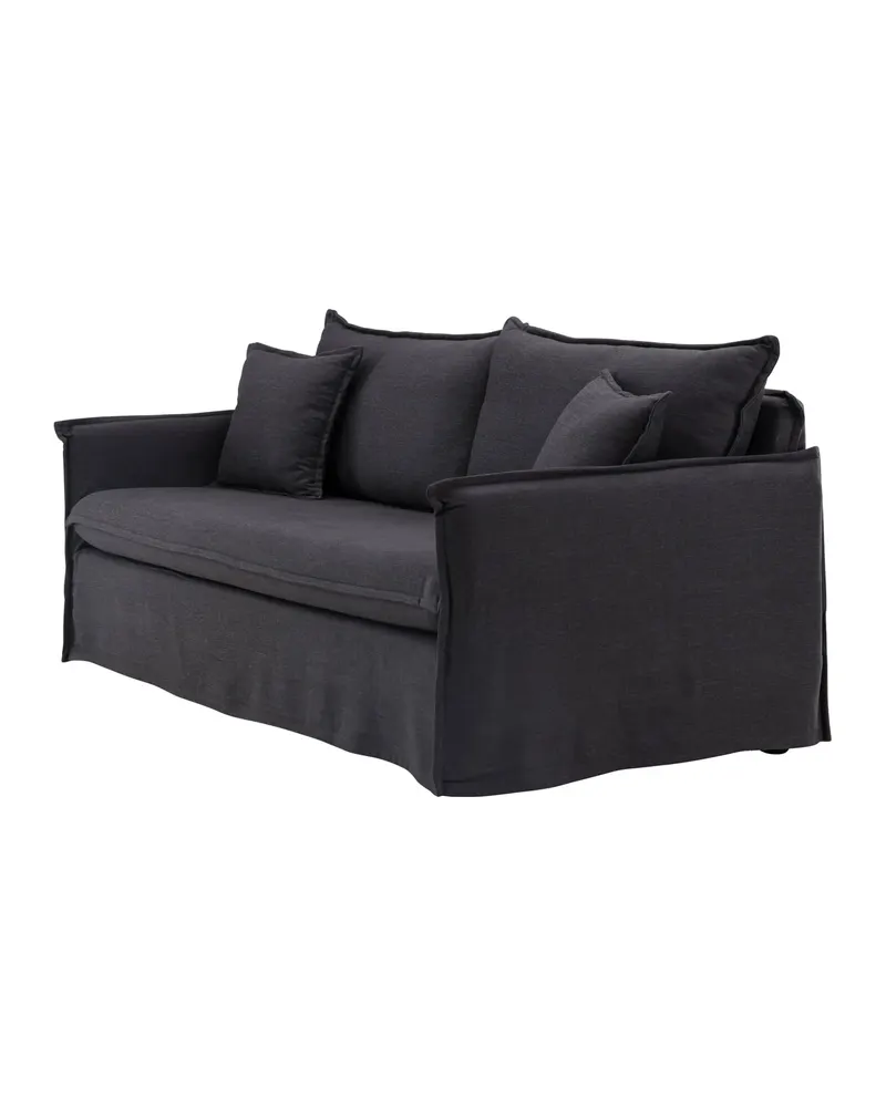Nova 3-Sitzer-Sofa mit abnehmbarem Bezug in Schwarz, Ansicht 7