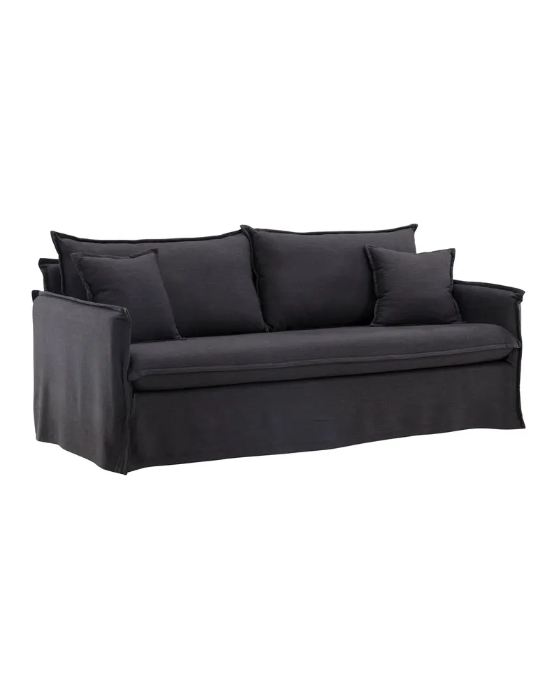 Nova 3-Sitzer-Sofa mit abnehmbarem Bezug in Schwarz, Ansicht 2
