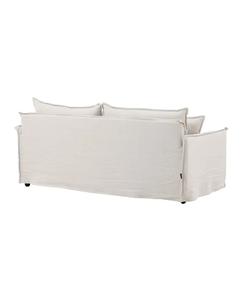 Nova 3-Sitzer-Sofa mit abnehmbarem Bezug in Beige, Gestell Schwarz, Ansicht 11