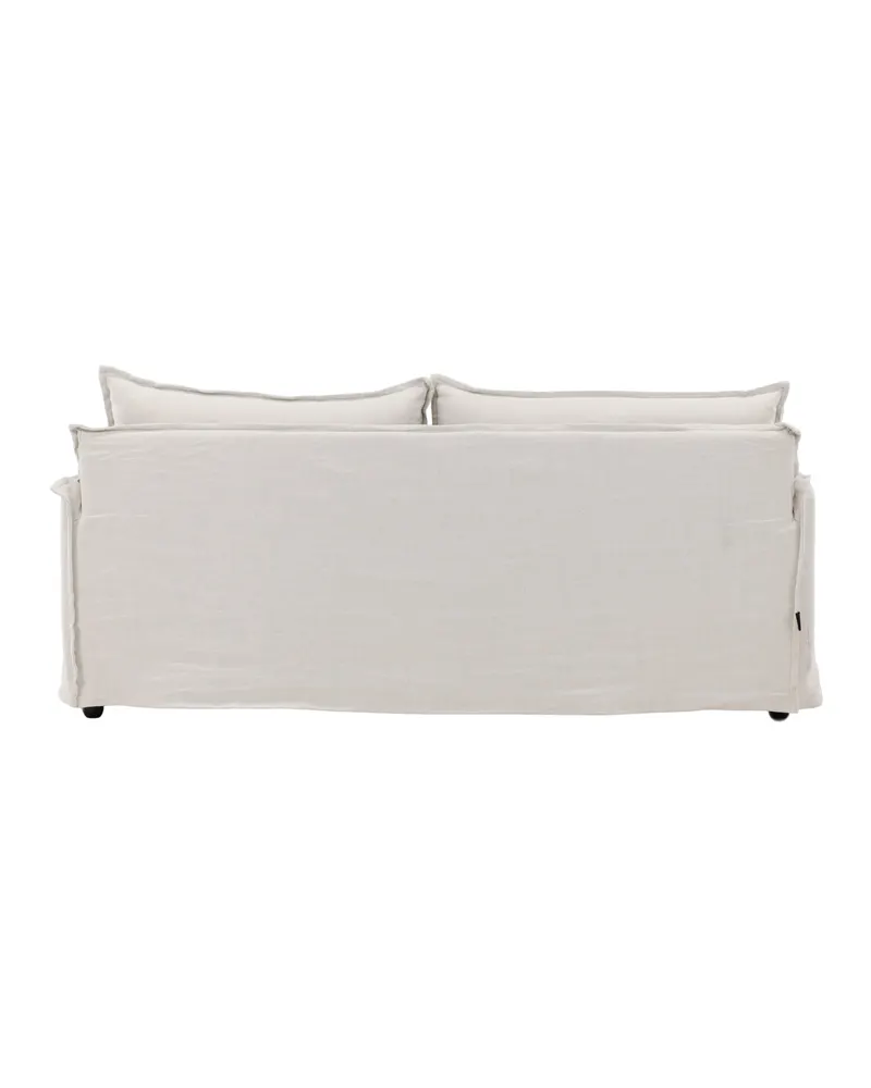 Nova 3-Sitzer-Sofa mit abnehmbarem Bezug in Beige, Gestell Schwarz, Ansicht 6