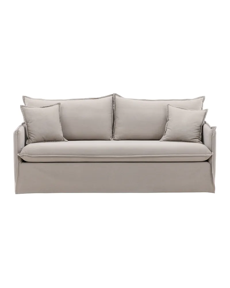 Nova 3-Sitzer-Sofa mit abnehmbarem Bezug in Braun, Gestell Schwarz, Ansicht 1
