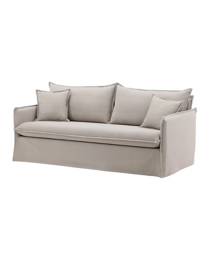 Nova 3-Sitzer-Sofa mit abnehmbarem Bezug in Braun, Gestell Schwarz, Ansicht 5