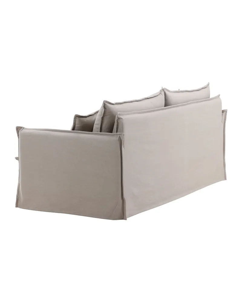 Nova 3-Sitzer-Sofa mit abnehmbarem Bezug in Braun, Gestell Schwarz, Ansicht 6