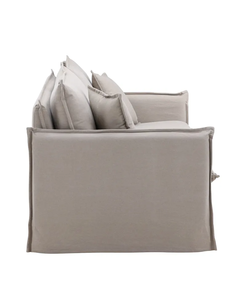 Nova 3-Sitzer-Sofa mit abnehmbarem Bezug in Braun, Gestell Schwarz, Ansicht 10