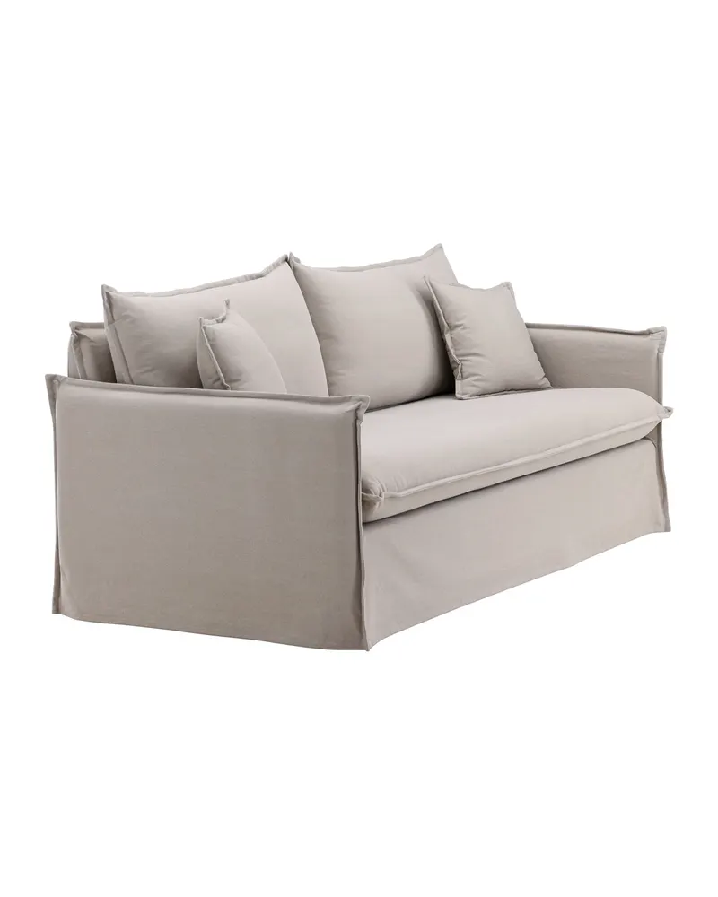 Nova 3-Sitzer-Sofa mit abnehmbarem Bezug in Braun, Gestell Schwarz, Ansicht 11