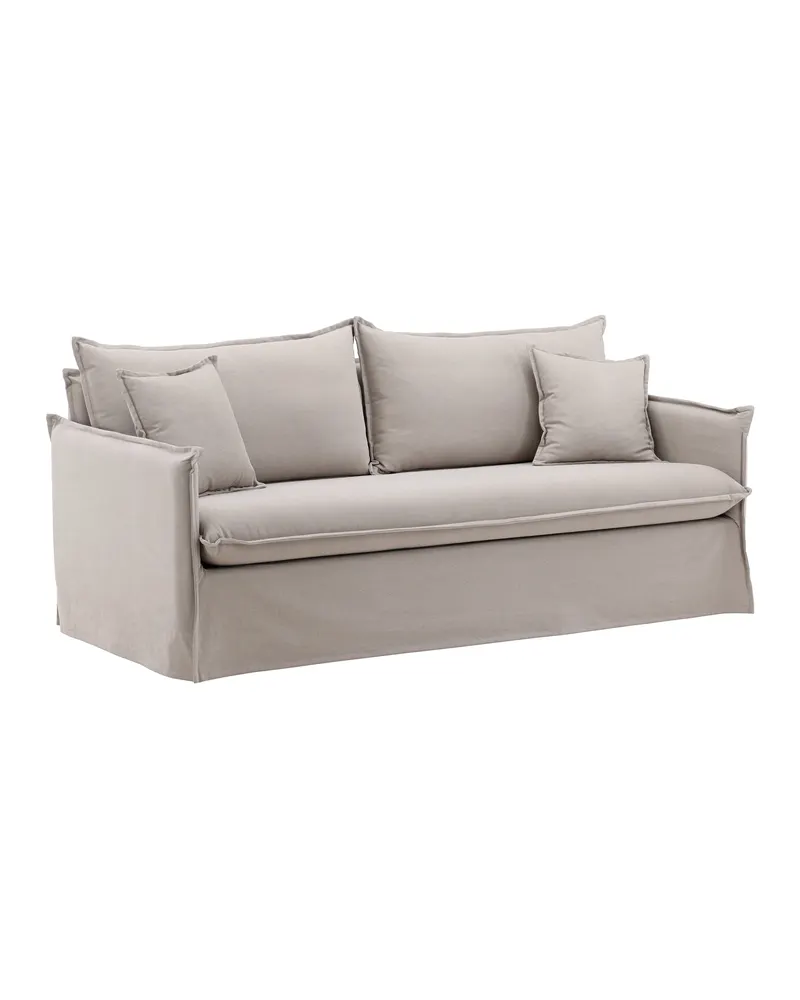 Nova 3-Sitzer-Sofa mit abnehmbarem Bezug in Braun, Gestell Schwarz, Ansicht 12